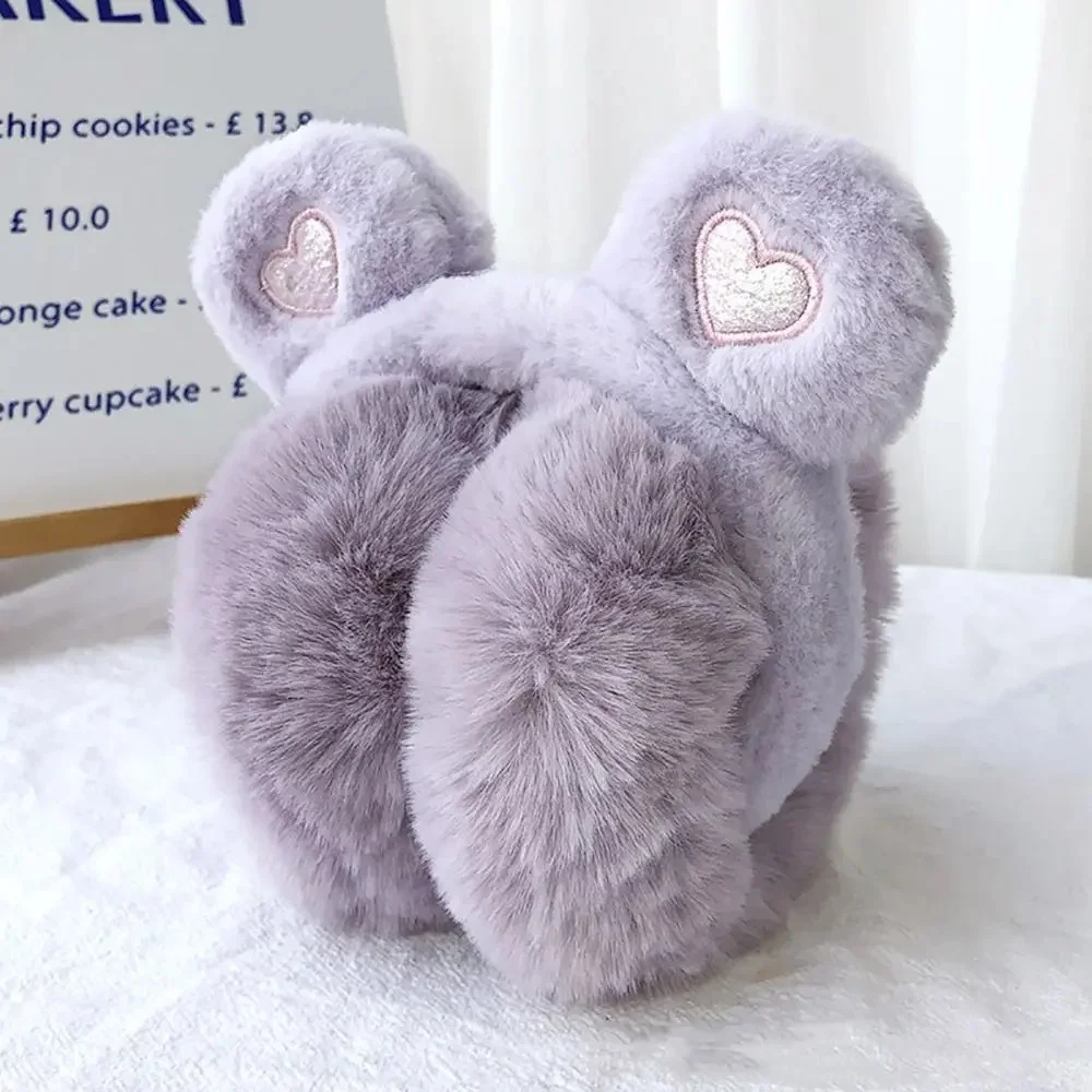 Inverno caldo carino orecchie da orso paraorecchie per le donne ragazze peluche morbido addensato protezioni per le orecchie all\'aperto paraorecchie