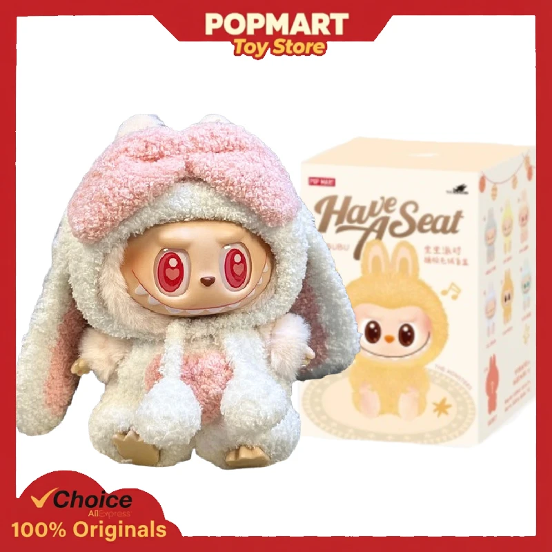 

POP MART LABUBU V2 Have a Seat Droopy Ear Bunny Outfit Аутентичный набор кукол Оригинальная виниловая фигурка Коллекционная игрушка в подарок