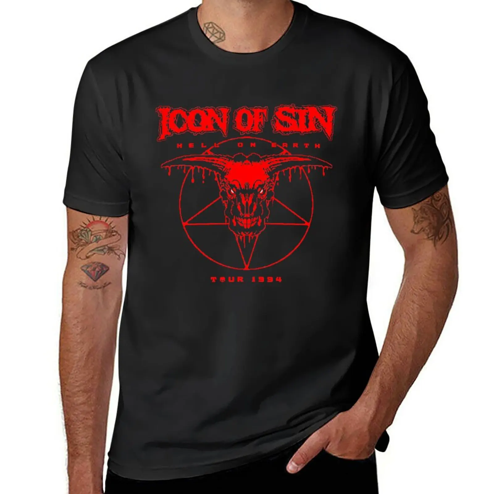 New Icon of Sin t-shirt magliette personalizzate magliette nere vestiti estivi maglietta sublime maglietta manica corta da uomo