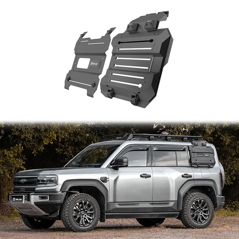 

Auto Accessories 4x4 Off Road Black Aluminum Alloy Multifunctional Car Side Window Expansion Panel for BYD Equation Leopard 5