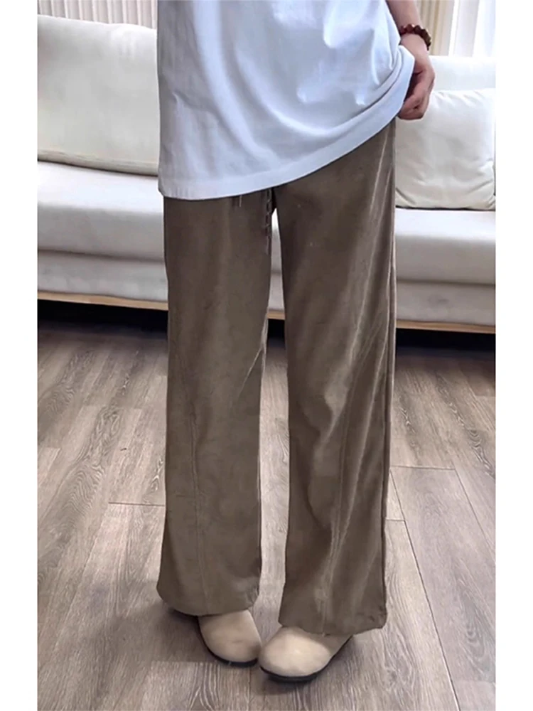 

Мужские спортивные штаны в стиле ретро Cleanfit k с угловым вырезом, осенние вельветовые повседневные спортивные брюки, свободный крой, молодежная мода