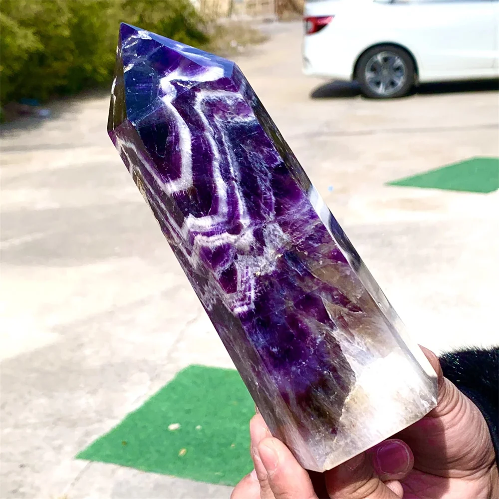 Natural Dreamy Amethyst Tower, Energy Crystal, Spiritual Healing, Gift, Decoration, Meditation, Demagnetization