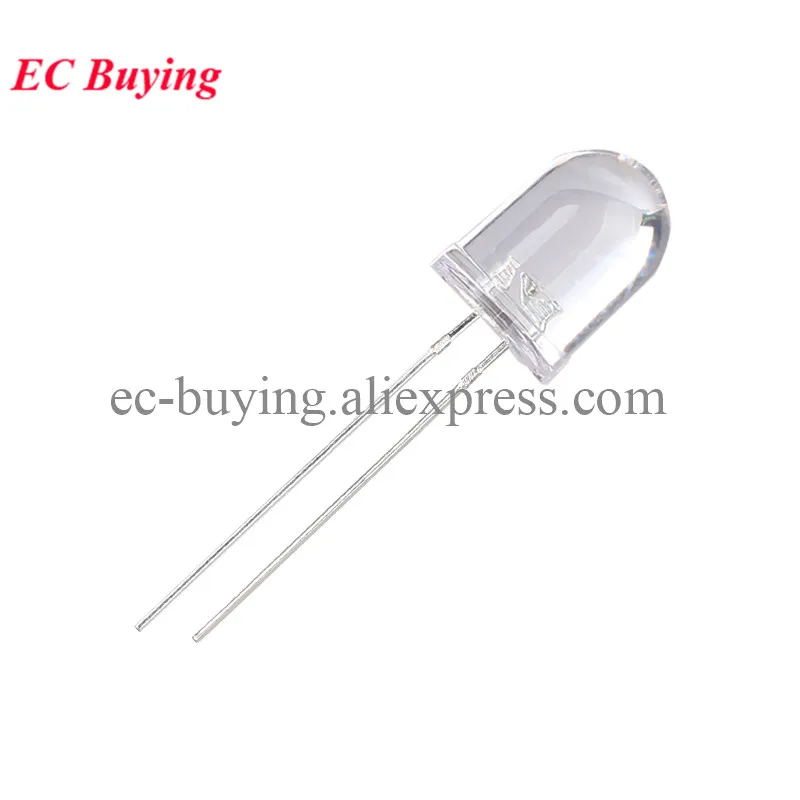 10pcs/lot F10 10mm LED Diode Kit Green Blue White Red Yellow DIY Eelectronic Components Light Emitting Diodes
