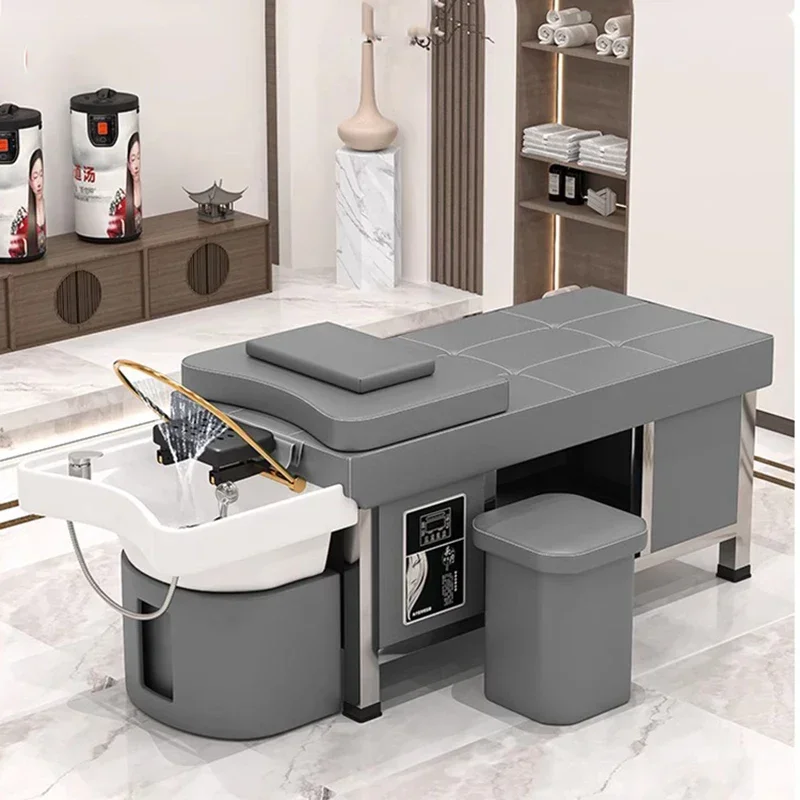 

A Water Circulation Shampoo Chair Hair Salon Lounge Shower Head Shampoo Thai Spa Bed Massage Behandelstoel Salon Equipment