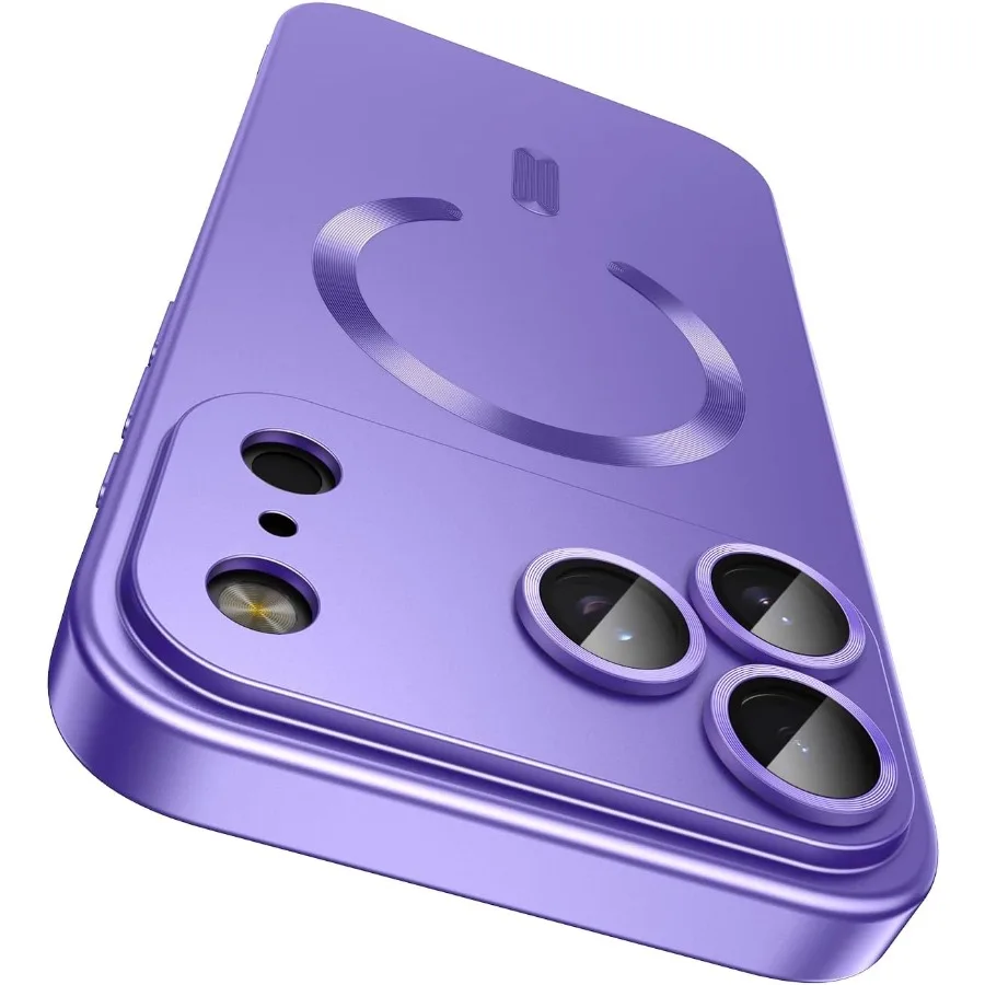 

Магнитный чехол для iPhone 17 Pro с совместимостью MagSafe, встроенная защита объектива камеры, тонкий тонкий мягкий силиконовый бампер Shockp