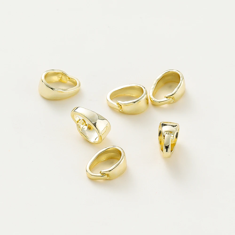 20 teile/los 14K 18K Gold Farbe Anhänger Pinch Bail Clips Melone Samen Charme Verschlüsse Stecker Groß Für DIY Nacklace, der Entdeckungen
