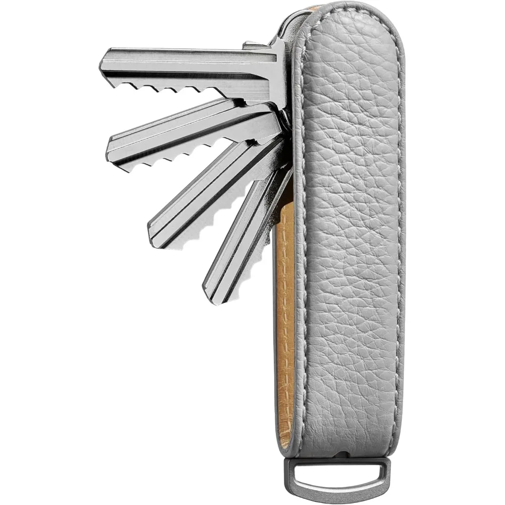 

Italian Leather Key Organizer with Marine Grade Steel Compact EDC Keychain