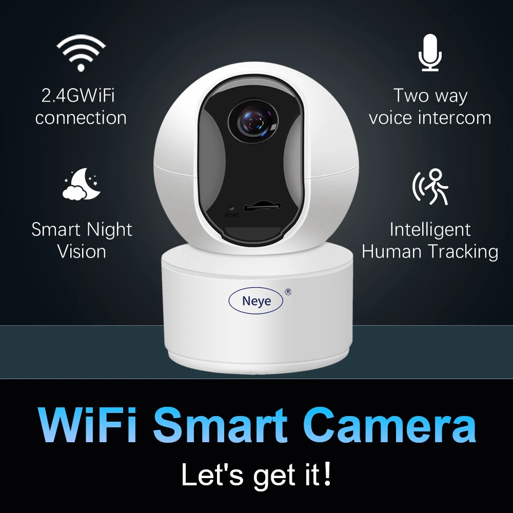 Neye S5 WiFi Smart Camera 8MP 4K Indoor Baby Monitor 360 ° Pan Tilt Automatic Tracking Camera CCTV Bidirectional Audio Camera