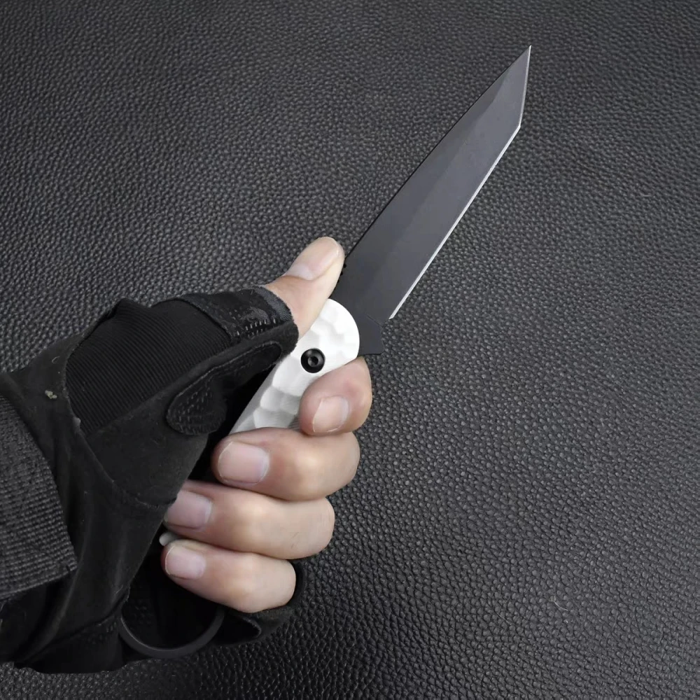 في الهواء الطلق التكتيكية الصيد مستقيم سكين البرية بقاء القتال الدفاع سكين قصير التخييم التنزه مغامرة الإنقاذ EDC سكين #2