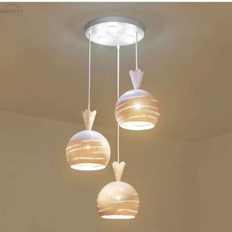 Modern Simple LED Iron Pendant Light Wrought Iron Dining Room Lamp  Personality Living Room Light American Bedroo Chandeliers