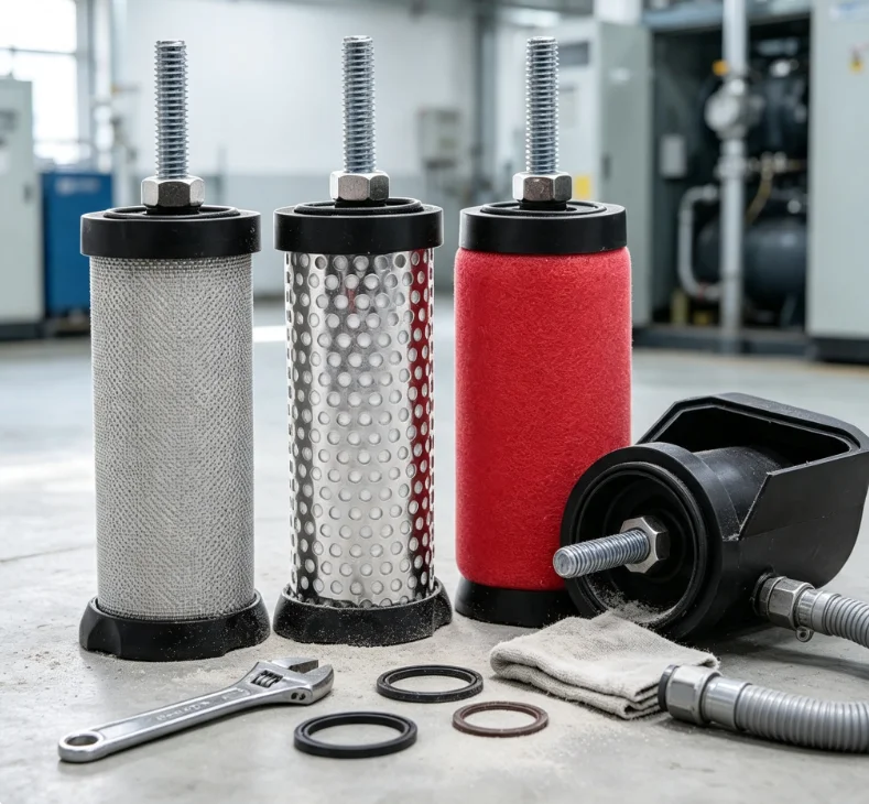 Laser Air Compressor Filter Element E5/E7/E9, Moisture Removal Precision Filter Cartridge
