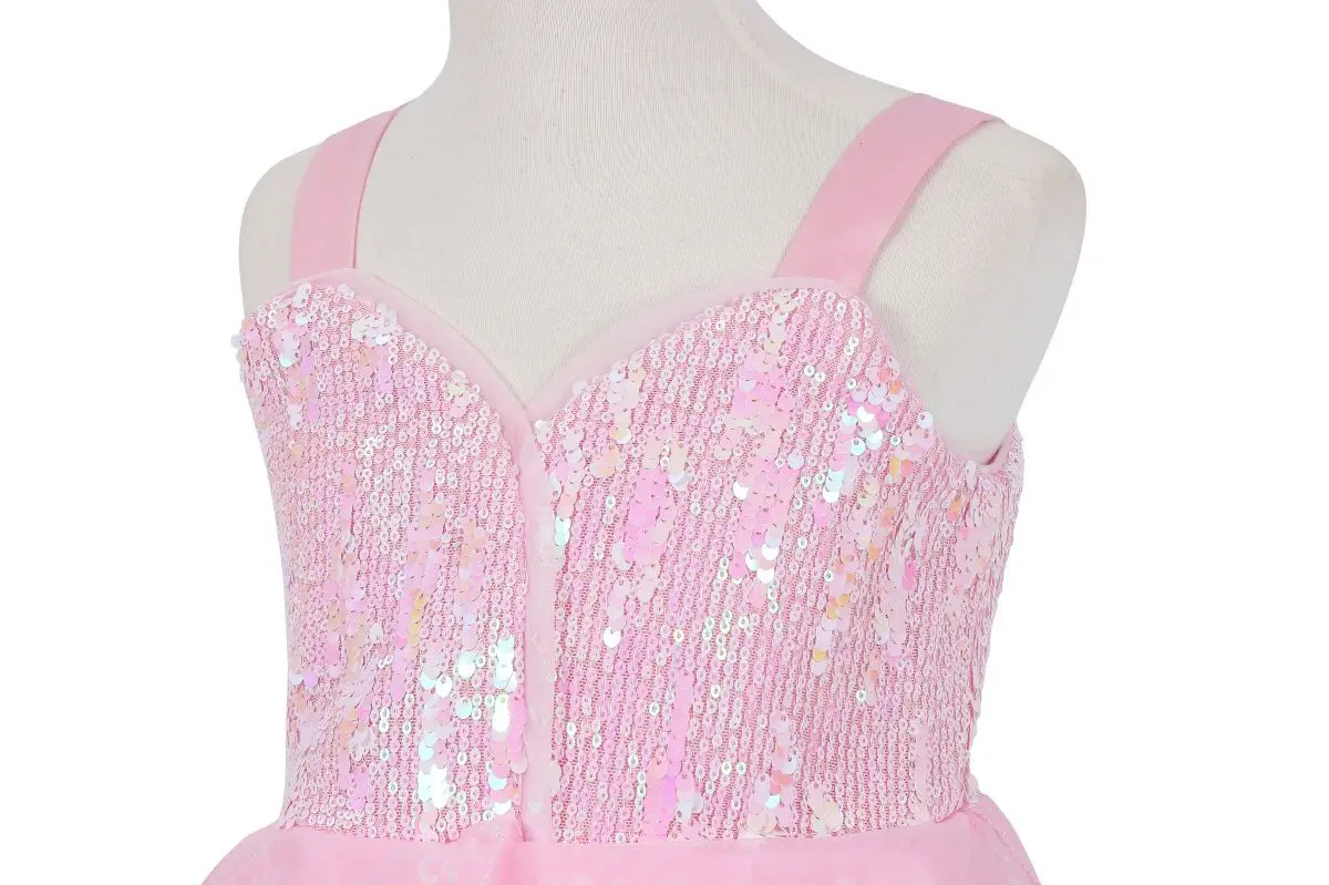 Glinda Niedliches Rosa Kleid für Mädchen 2-12 Jahre Cosplay-Kostüm Mädchen Halloween-Kostüm Kinder Gute Hexe Prinzessinnen-Kleider – Detail 7