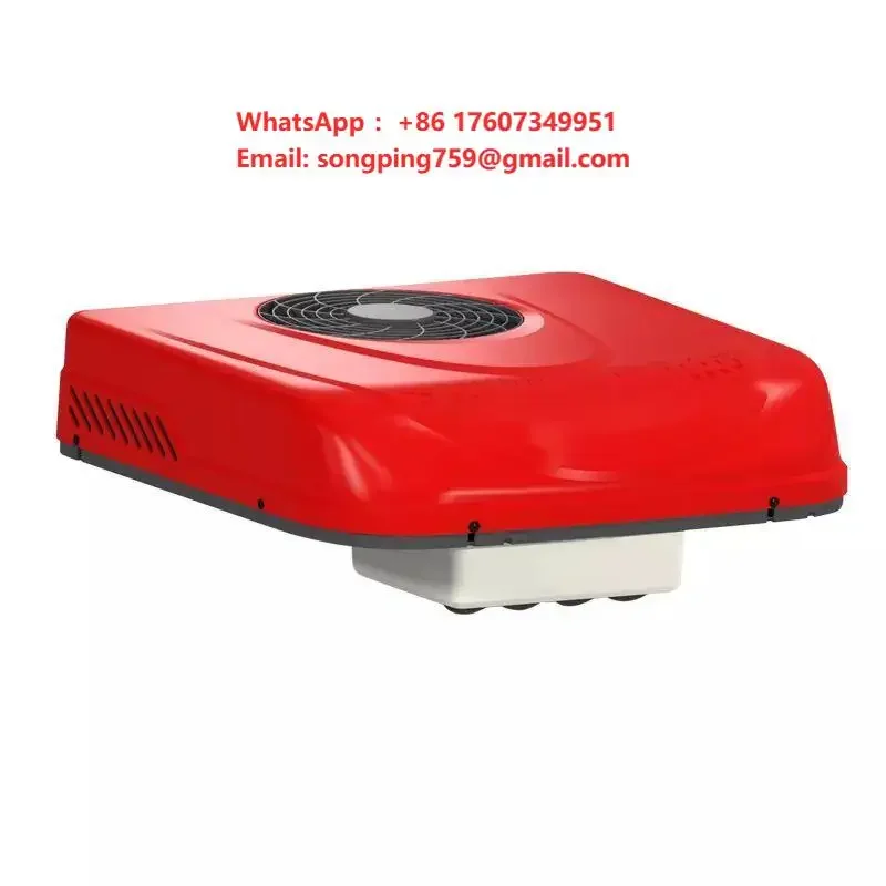 24V Double Rotor Mobile Home Air Conditioner 12V DC Roof Top Air Conditioner for Truck RV Caravan Outdoor Camper Van