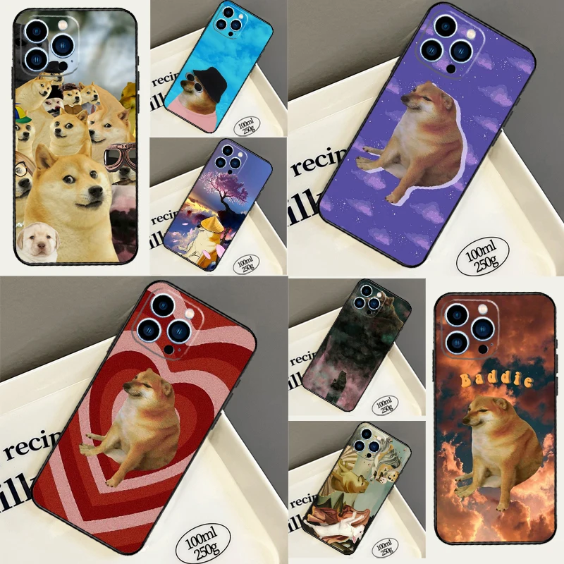 Doge Dog Cheems meme Cover For Samsung Galaxy S25 S24 S23 S22 S21 S20 S26 Ultra S10 Plus S25 FE S24 FE Phone Case