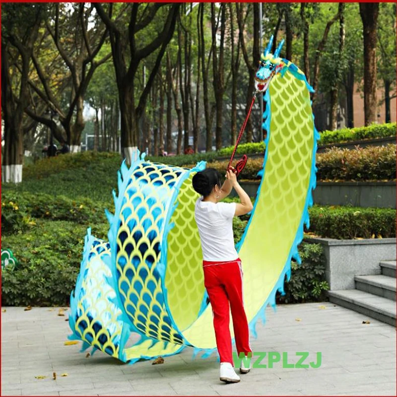 6m Dragon Dance Ribbon Costume da mascotte cinese per bambini adulti Cartoon Family Props Outfit Dress Party Carnival festall