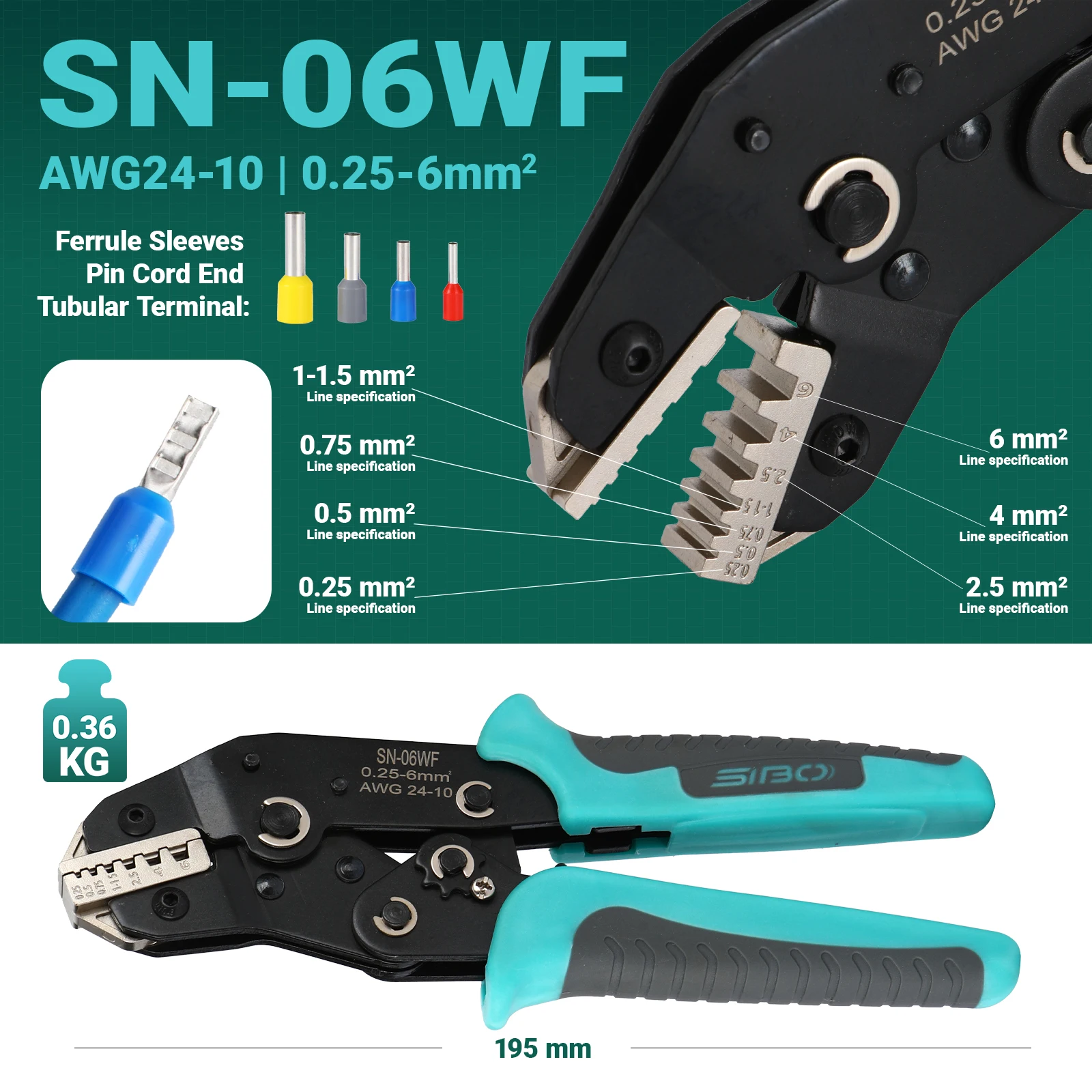Ferrule Crimping Tool Kit Mini Ratchet Wire Crimper for Sleeves Pin Cord End Tubular Terminals Electrical Clamp Press Pliers Set