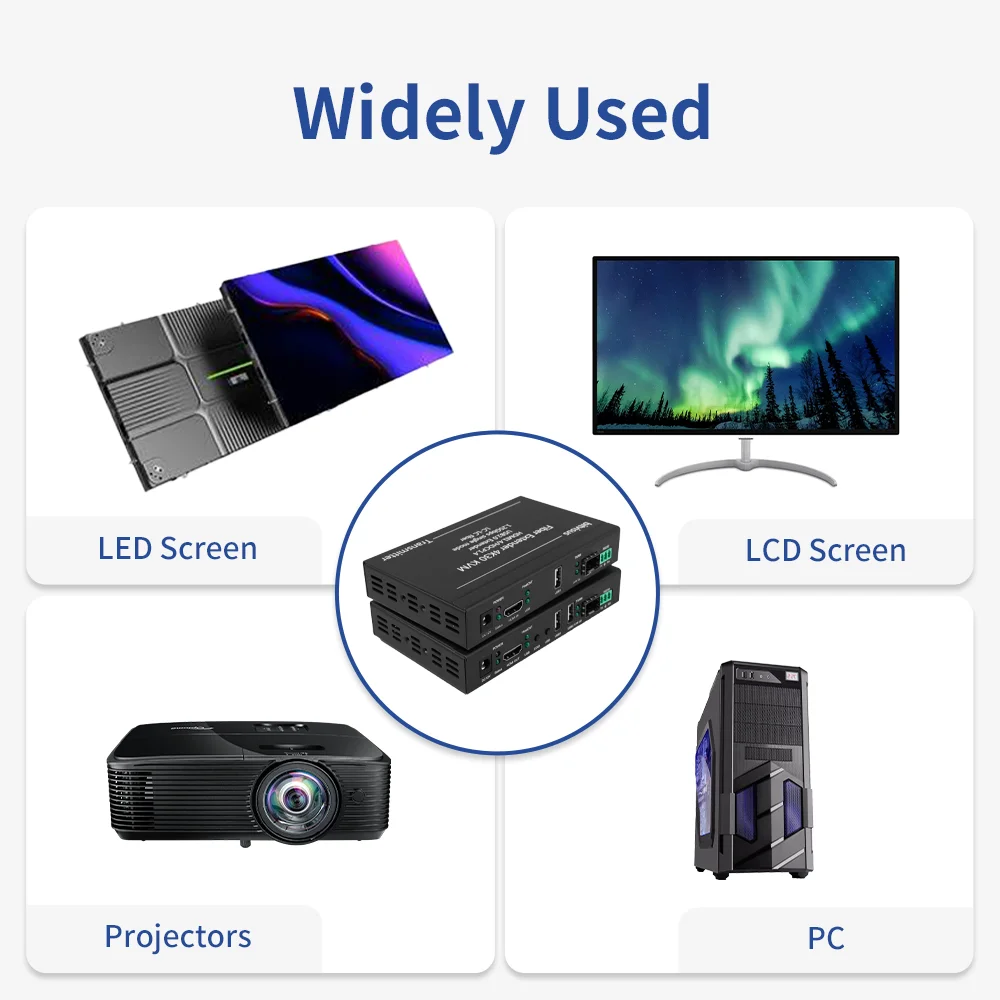 Zero Latency for 4K Fiber Extender Industrial-Grade 4K30Hz Transmitter RS232 Transparent Transmission Animation Retail Store
