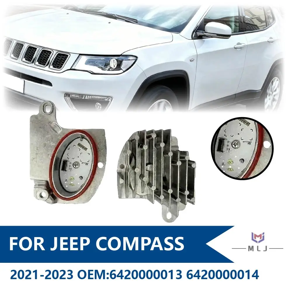 NEW For 2021-2024 Jeep Compass Headlight LED Angel Eye Module Daytime Running Light Computer Ballast 6420000013 6420000014