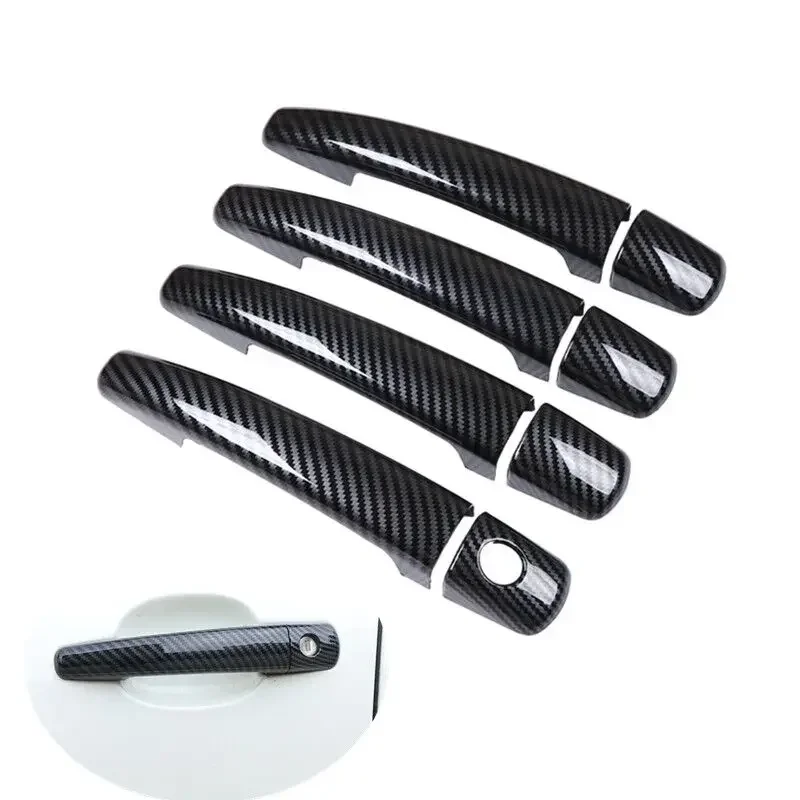 

FUNDUOO FOR CITROEN C4 C4 PICASSO C6 PEUGEOT 207 308 407 CHROME Carbon Fiber DOOR HANDLE COVER TRIM CAR STYLING ACCESSORIES