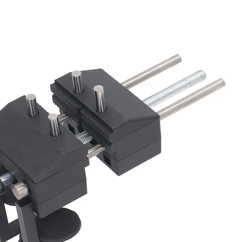 85mm Jaw Width Bench Vise Clamp Quick Release Mechanism Multi Angle Adjustment Woodworking Table Vise G Clamp Base 0-120mm Range