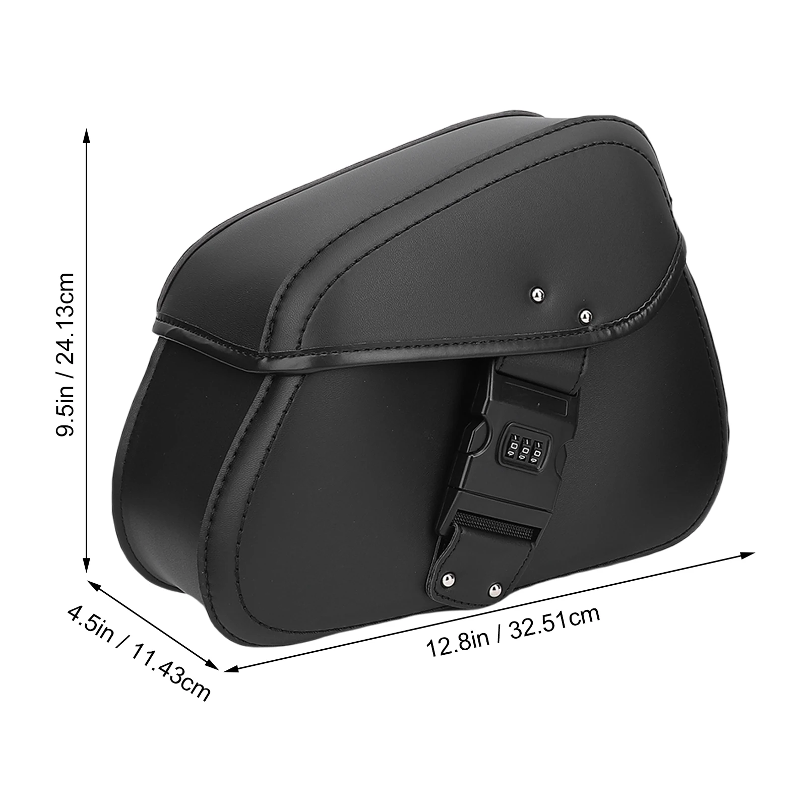 Motorcycle Saddle Luggage Bag PU Leather Mesh Inner  Motorcycle Storage Saddle Bag Elegant Multifunctional for Cycling