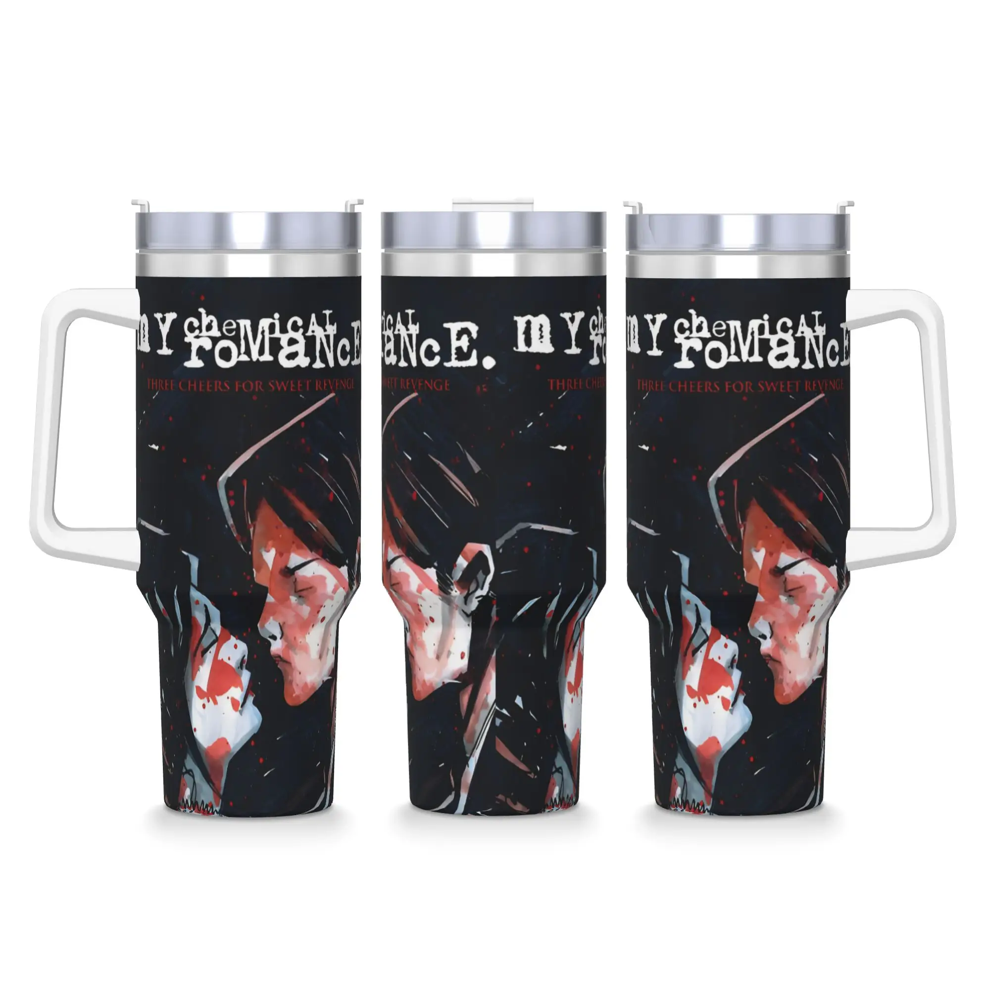 

Стакан из нержавеющей стали My Chemical Romance MCR Музыкальная группа Кофейная кружка Герметичные кружки для холодных напитков Чашка Пляжная графическая бутылка для воды