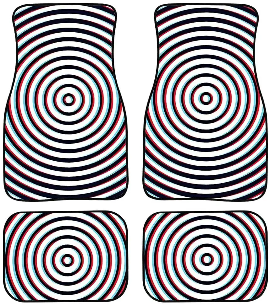 chaqlin Customized Optical Illusion Floor Car Mat Universal Fit Car Floor Mats, Fit for SUV,Vans,sedans, Trucks,Set of 4