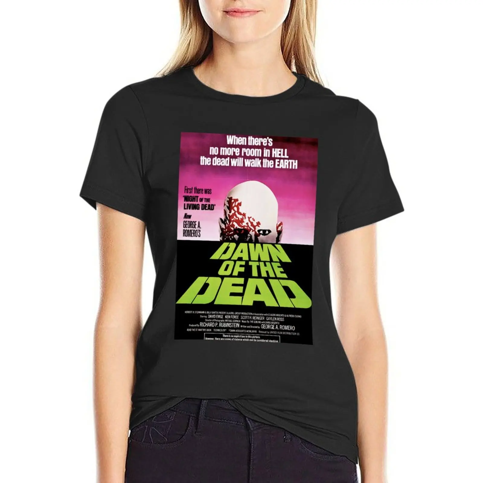 Dawn of the Dead (1978) George A. Romero Classic T-Shirt quick-drying plain funny blanks t-shirt dress for Women plus size