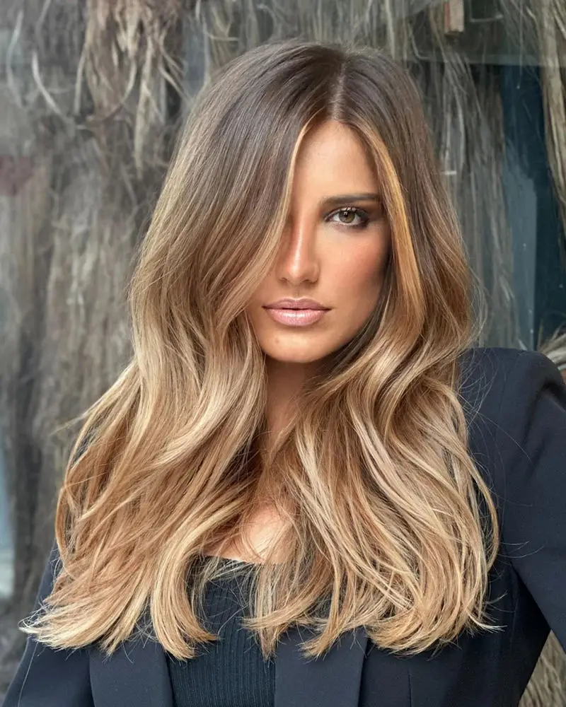 Luxury Honey Blonde Lace Front Wig Highlight Dark Roots 13x4 High Heat Synthetic Long Body Wave Hair HD Lace Wig Daily Used