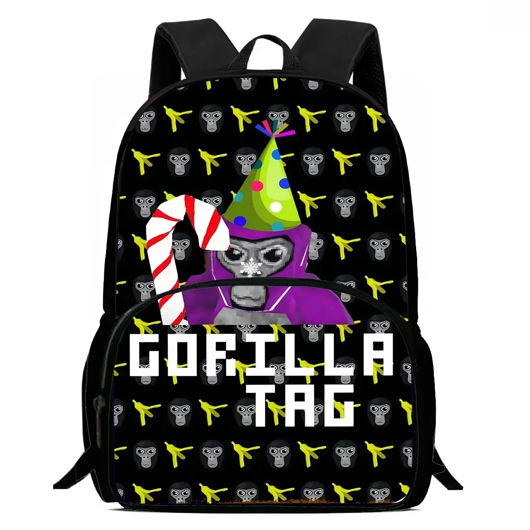 Ransel Anak-anak Hadiah Ulang Tahun Siswa Laki-laki Perempuan Tas Gorilla Tag Keren Baru untuk Sekolah Anak-anak Ransel Tahan Lama Kapasitas Besar untuk Berkemah