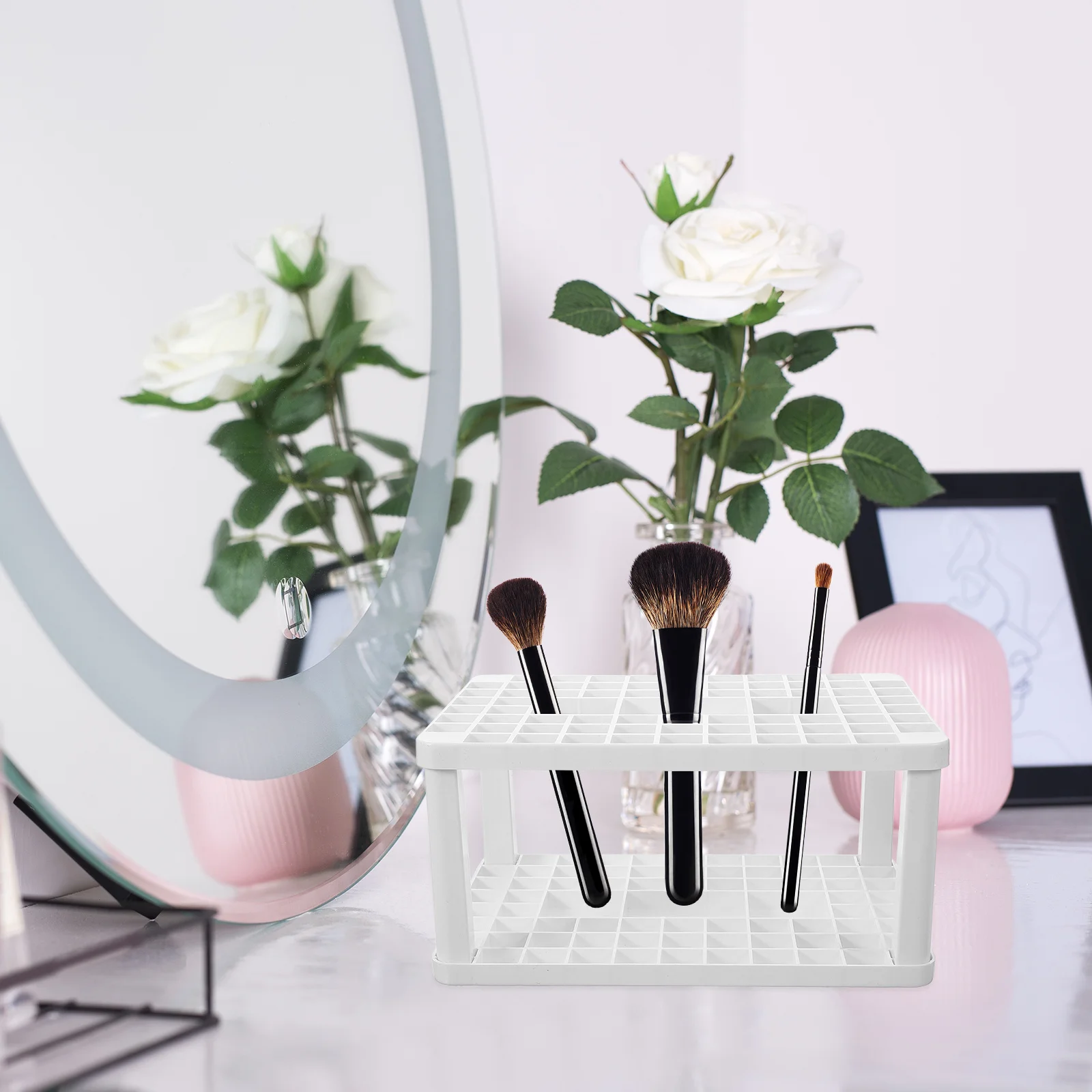 منظم حامل فرشاة المكياج لتخزين الطاولة للفرش وأقلام أحمر الشفاه ومستحضرات التجميل وحامل المكتب وحامل الفرشاة للمكياج #4