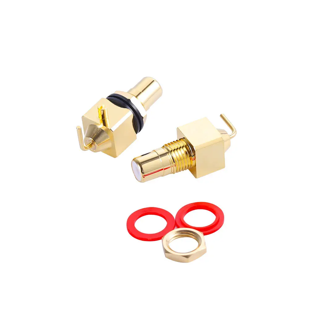 Taiwan AEC Connectors Yatite RJ-203GG-TEF Pure Copper Signal Terminal RCA Socket