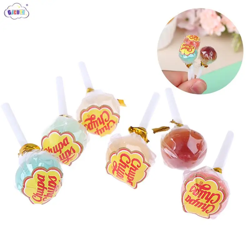 1pcs 1/12 Dollhouse Mini Food Dessert Lollipops Model Dollhouse Candy Food Toys Dolls House Decoration Accessories