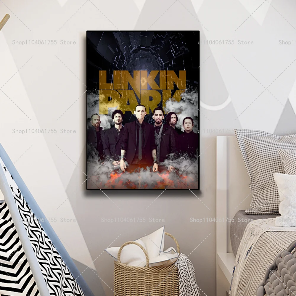 1PC Band L-Linkin Cool P-Park Poster Self-adhesive Art Waterproof Paper Sticker Coffee House Bar Room Wall Decor