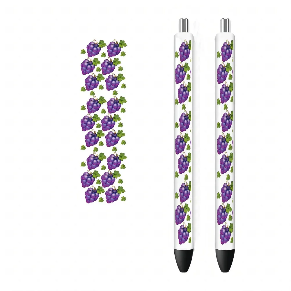 Fruit Pattern UV DTF Pen Wrap Stickers, Waterproof Transfer Stickers, DIY Pen Wraps, Decals, 10 Sheets