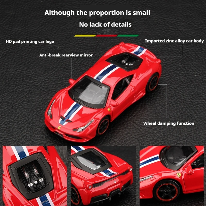 Bburago 1:64 Ferrari Simulation Toy Alloy Car Model Small-Scale Sf90 S P1 599gto F50 Simulation Alloy Car Crafts Kids Toy Gifts