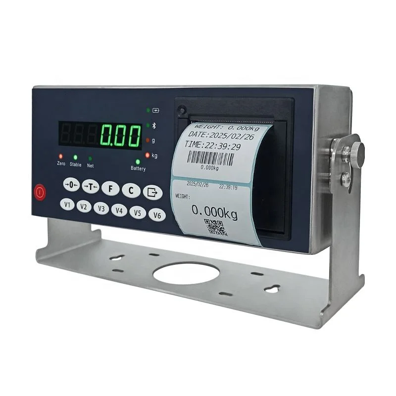 Weighing Easy Edit Weight Indicator 304 Stainless Steel With Label Printing Quick Printing Of 6 Different Material Labels