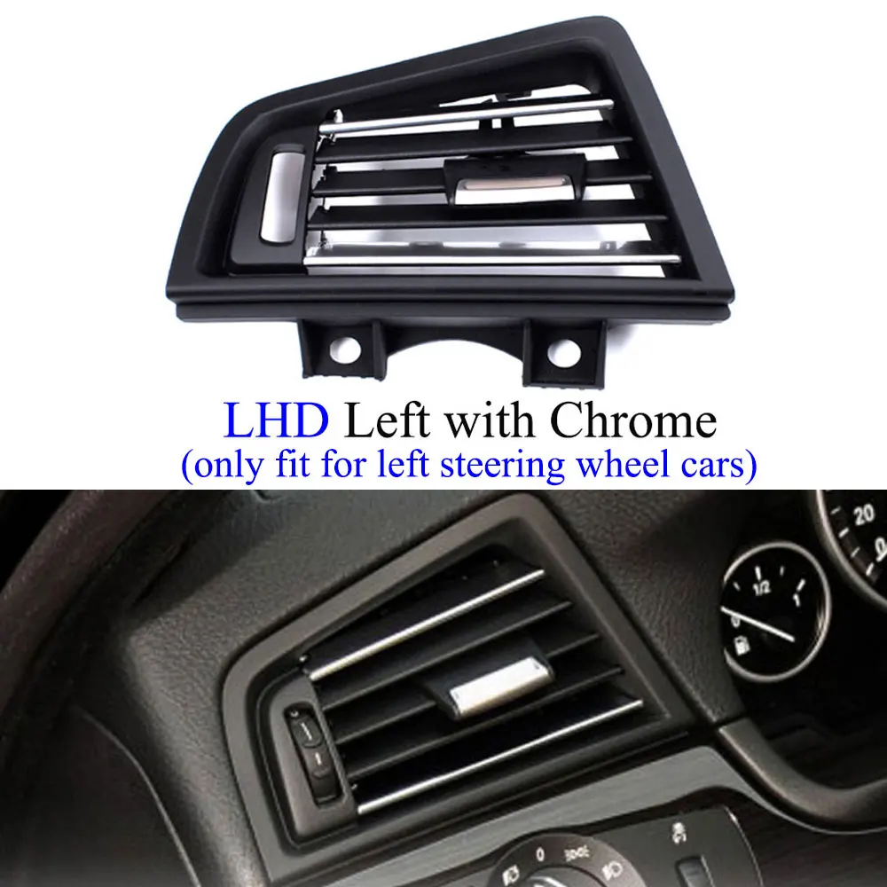 LHD Vorne Mitte Links Rechts Hinten AC Klimaanlage Verchromt Air Vent Grille Outlet Panel Für BMW 5er F10 F11 2010-2017