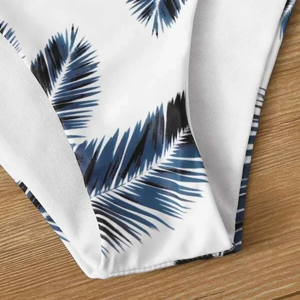 ضمادة نمط البرازيلي ملابس السباحة مجموعة طباعة رفع ملابس السباحة النساء مبطن ثوب سباحة مثير الأزهار عشوائي صيدا دي برايا الأنثوية #5