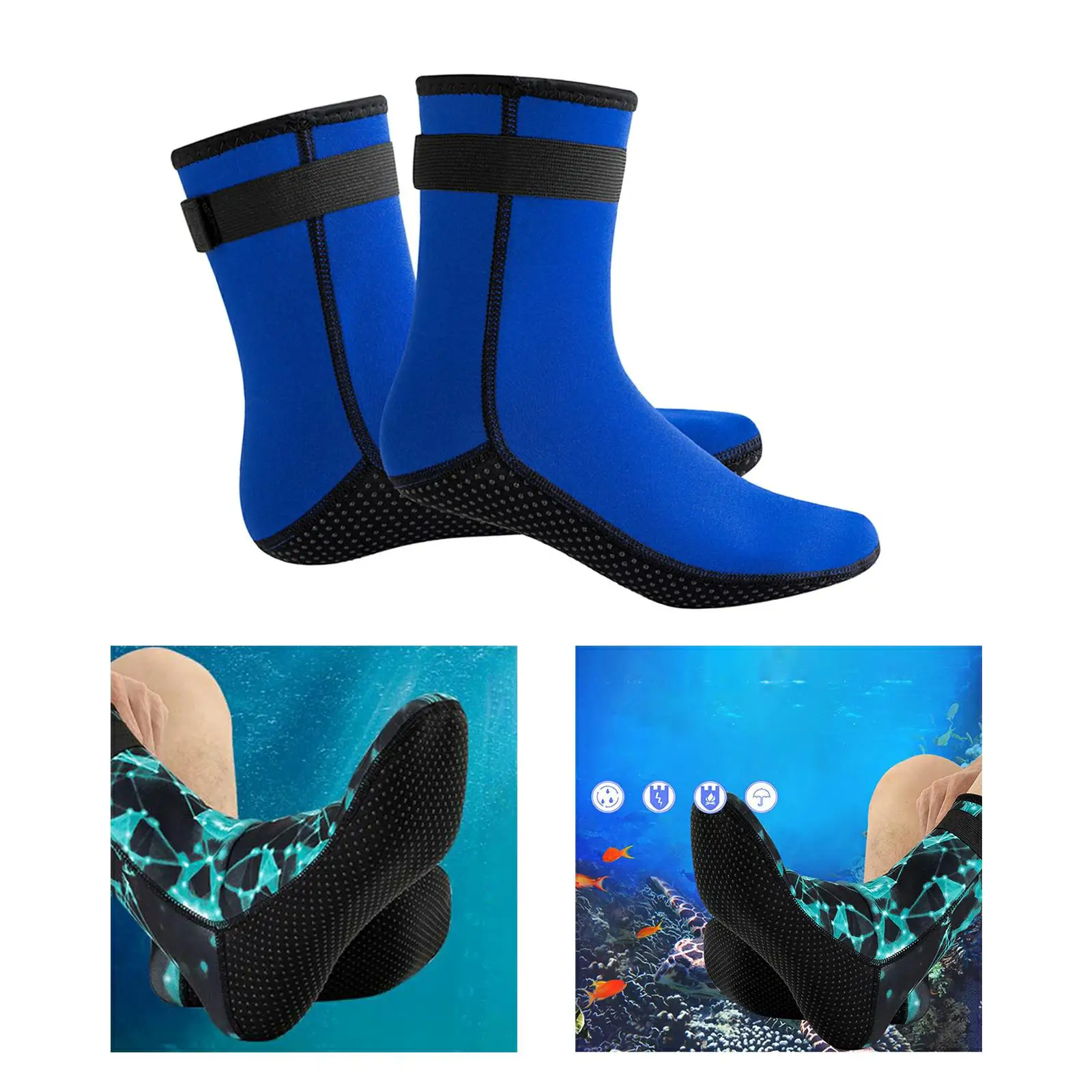 3/5mm Men Women Diving Socks Neoprene Wetsuit Shoes Surf Boots Swimming Snorkeling Quick Dry Non-slip Thermal Warm Beach Sock