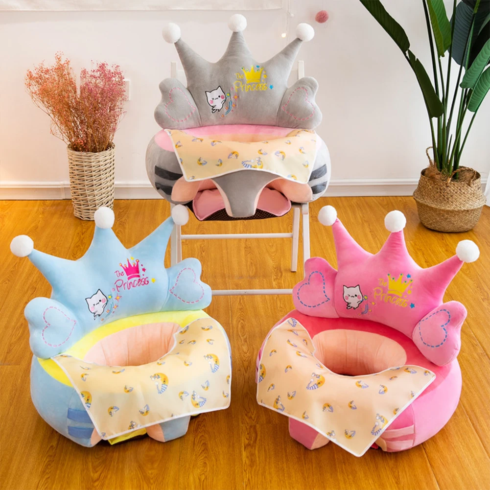 

Cute Cartoon Baby Sofa Cover Learning to Sit Support Seat Cover Feeding Chair Case Skin For Infant Baby Seat Sofa Without Cotton