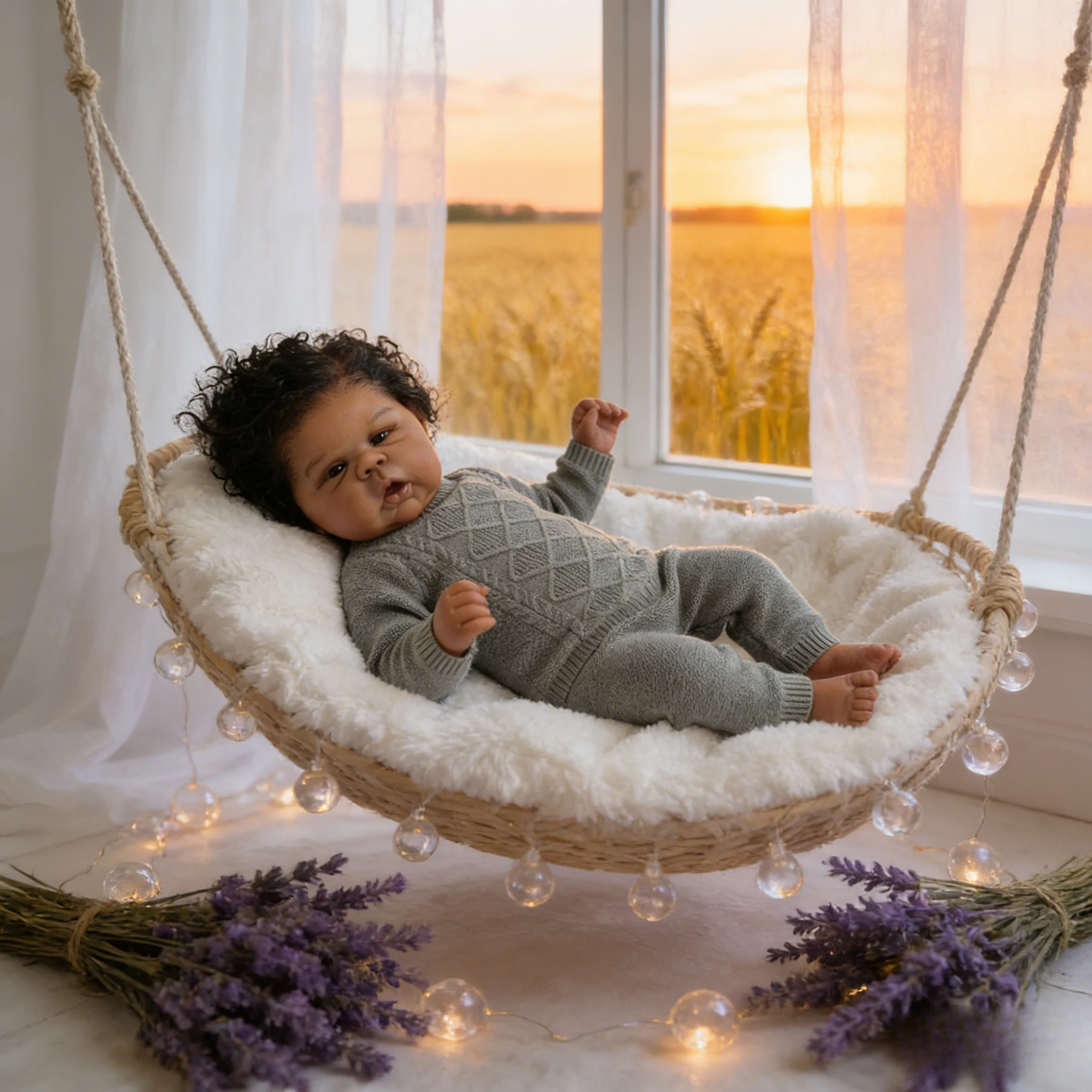 Bebés Reborns 50 cm Reborn Doll Gounchi - Toucher doux, veines de peau réalistes 3D, cheveux enracinés à la main, cadeau préféré des enfants