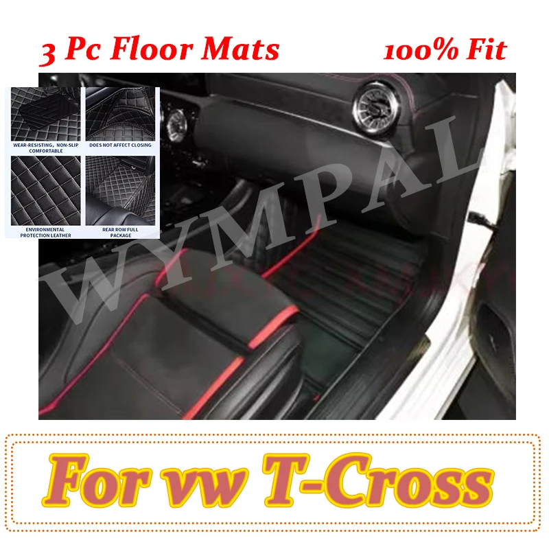 

Роскошные автомобильные коврики для VW vw T-Cross Tcross 2023 2022 2021 2020 2019 2018, ковры, детали, чехлы, авто аксессуары для интерьера, коврики