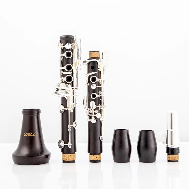 Professional Bb Clarinet R13 Ebony Wood Clarinets Nickel Silver Key Musical Instruments Case Mouthpiece Reeds
