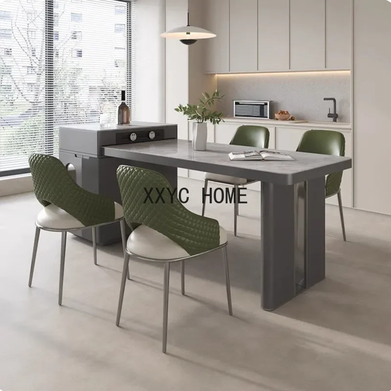 Marble Extendable Dining Table 8 People Folding Portable Rectangle Dining Table Luxury Nordic Table A Manger Kitchen Furniture