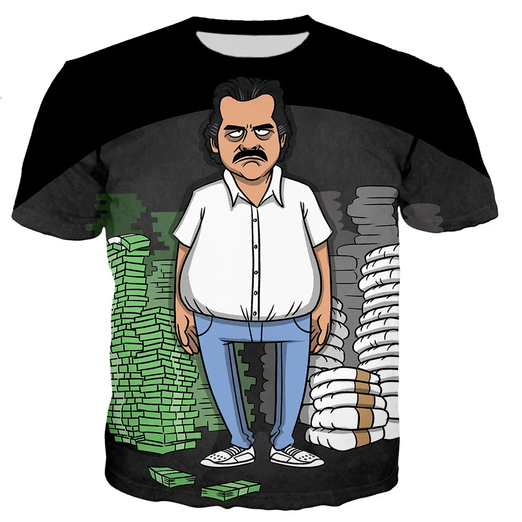 New Narcos Pablo Escobar Narcos 3D Printed T-shirt Men Women Fashion Casual Tshirt Harajuku Streetwear Oversized Tops 6XL