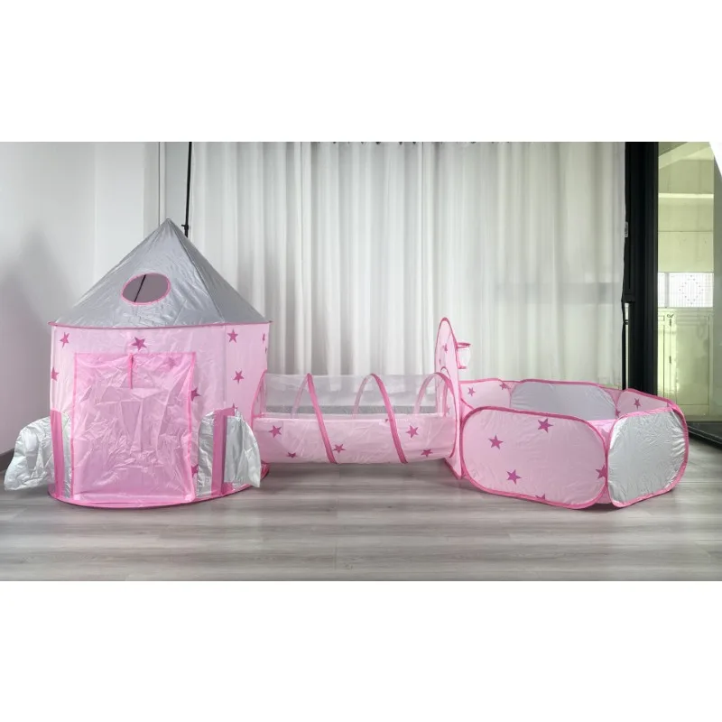 Tenda da gioco per bambini 3 in 1 con tunnel, supporto da basket, per bambini, pop-up, per interni ed esterni, per casetta da gioco, regali per bambini