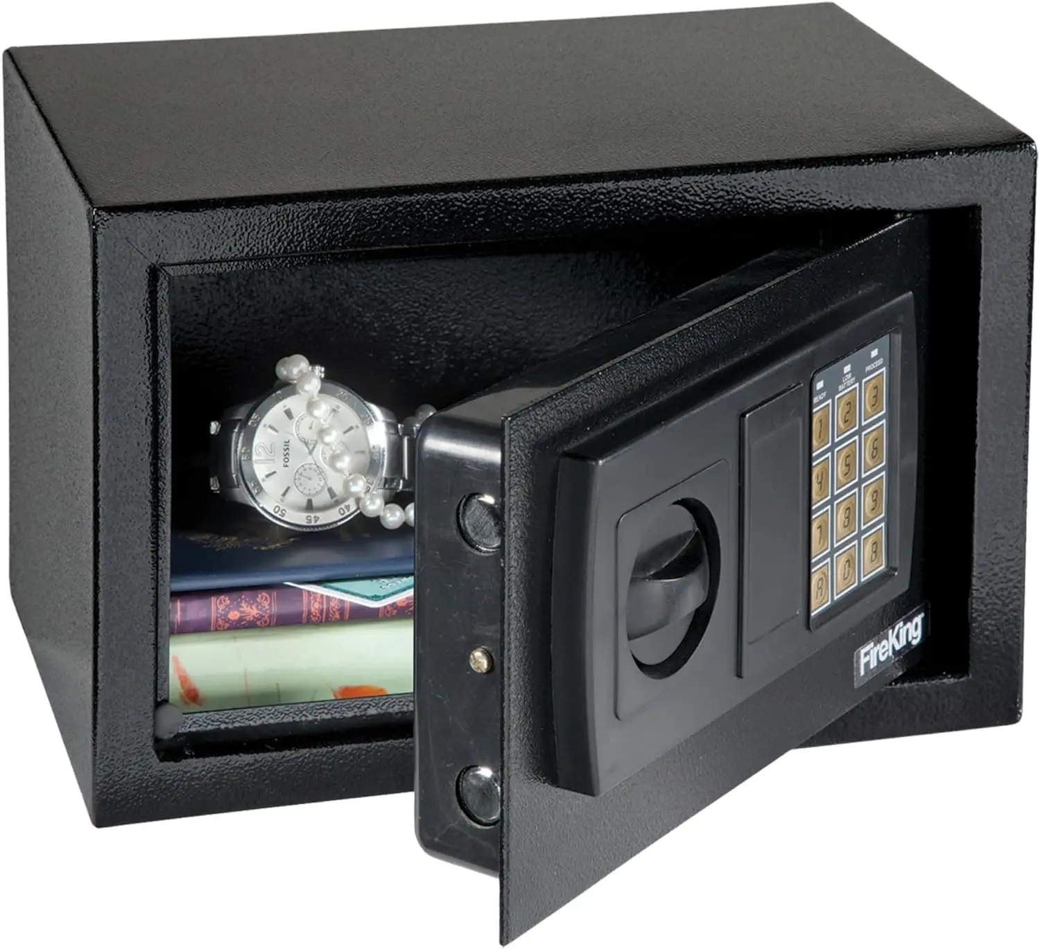 Gary by FireKing HS1207 Cofre eletrônico pessoal contra incêndio com kit de parafusos, 7 3/4 x 12 1/4 x 7 3/4 polegadas