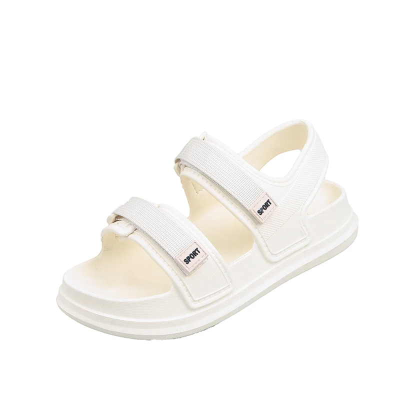 Sandalias antideslizantes de marca para mujer, zapatillas planas para el hogar, zapatos de jardín geniales, calzado de plataforma blanco, gran oferta, 2024