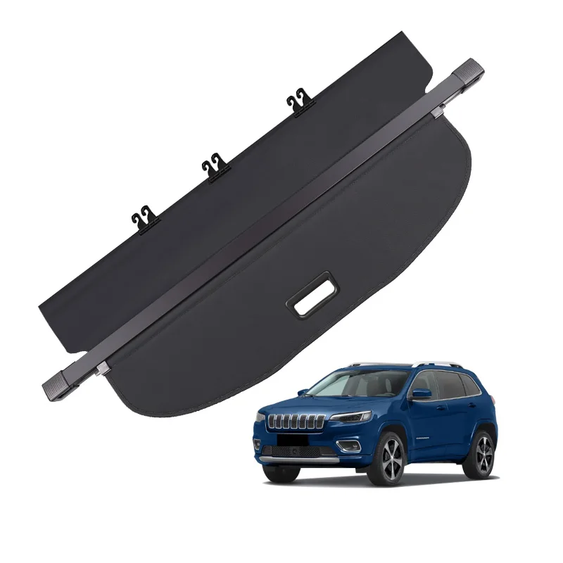 For 2014-2023 Jeep Cherokee  Cargo Cover Trunk Retractable Parcel Rack Waterproof Shield Privacy Cargo Cover Auto accessories